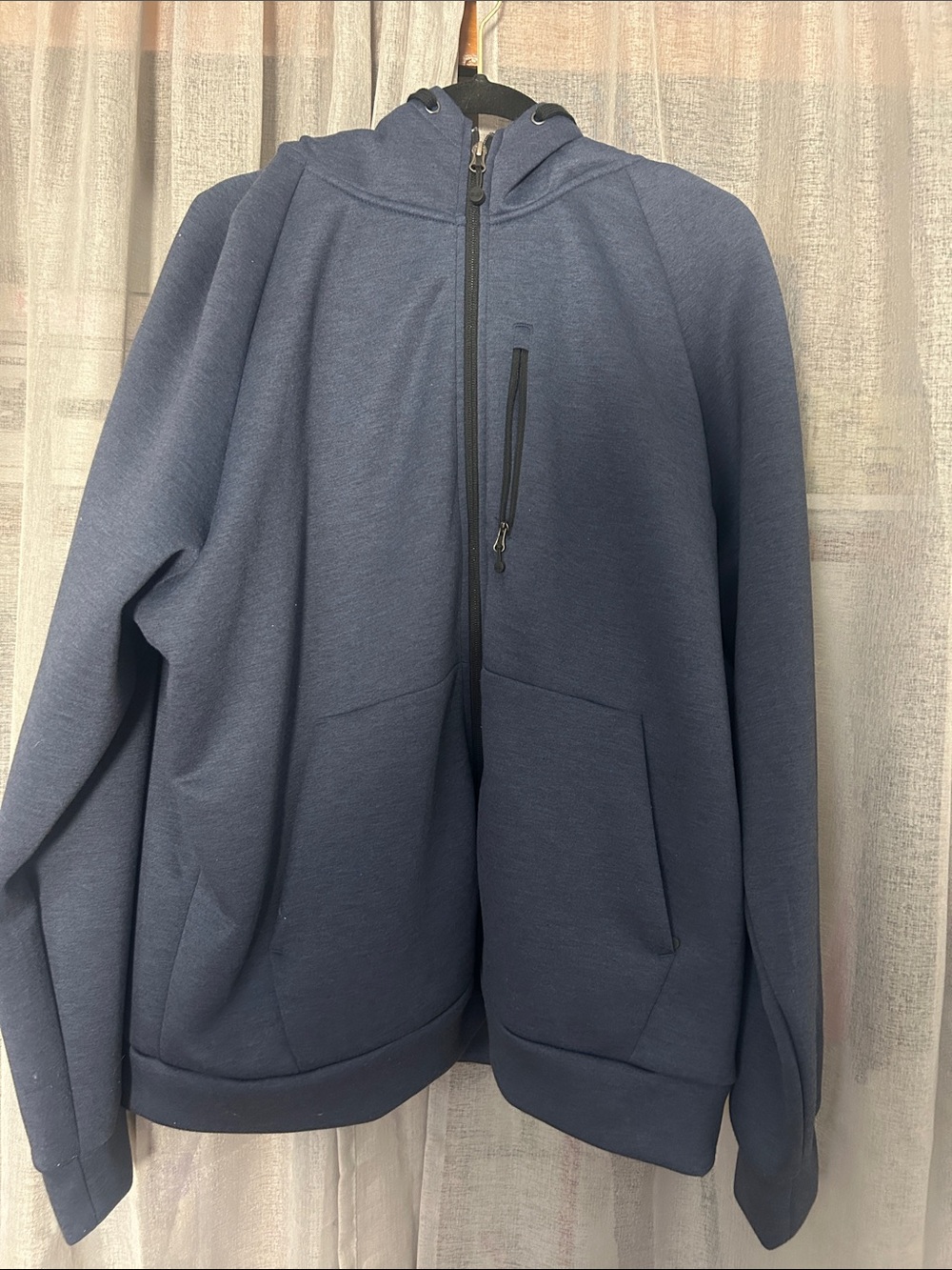32 Degrees Navy Full-Zip Hooded Sweater